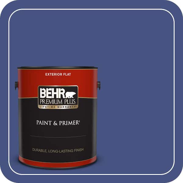 BEHR PREMIUM PLUS 1 gal. #PPU15-02 Mozart Flat Exterior Paint & Primer