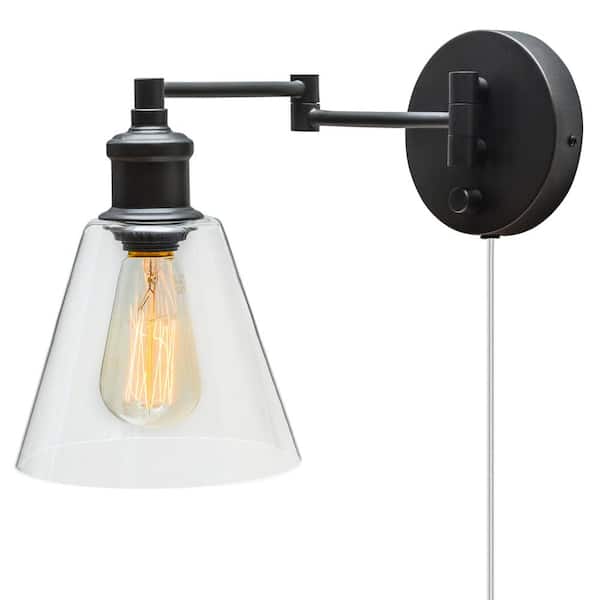 Globe Electric Leclair 1 Light Dark, Wall Light Fixtures With Cord