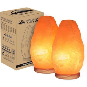 9 in. Himalayan Pink Salt Lamp Tall Table Lamp with Dimmer Switch 4 lbs. to 7 lbs. Each (Pack of 2)