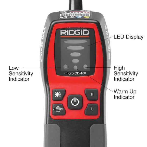 CD-100 Micro Combustible Gas Handheld Diagnostic Detector w/ 16 in. Flexible Probe & Visual, Audible & Vibration Alarms