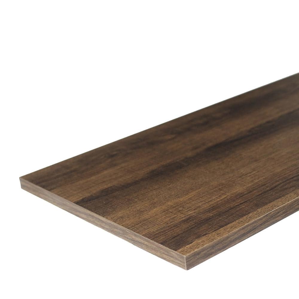 Everbilt 24 in. W x 12 in. D Chestnut Laminate Solid Wall Shelf DS