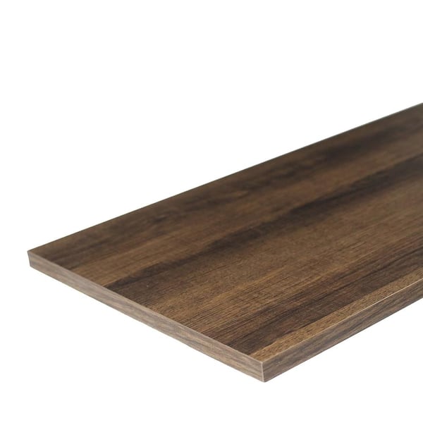 EVB 48 in. W x 12 in. D Chestnut Wood Laminate Decorative Wall Shelf