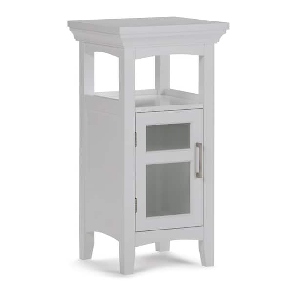 Simpli Home Avington 15 .W x 29.9 in. H Floor Storage Bath Cabinet in Pure White