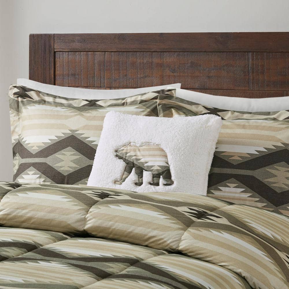 Full Brown Southwestern Down Alternative Comforter Set