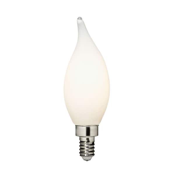 4-Watt Equivalent CA11 Shape E12 Base Dimmable Frosted LED Light Bulb 3000K Warm White (1-Pack)