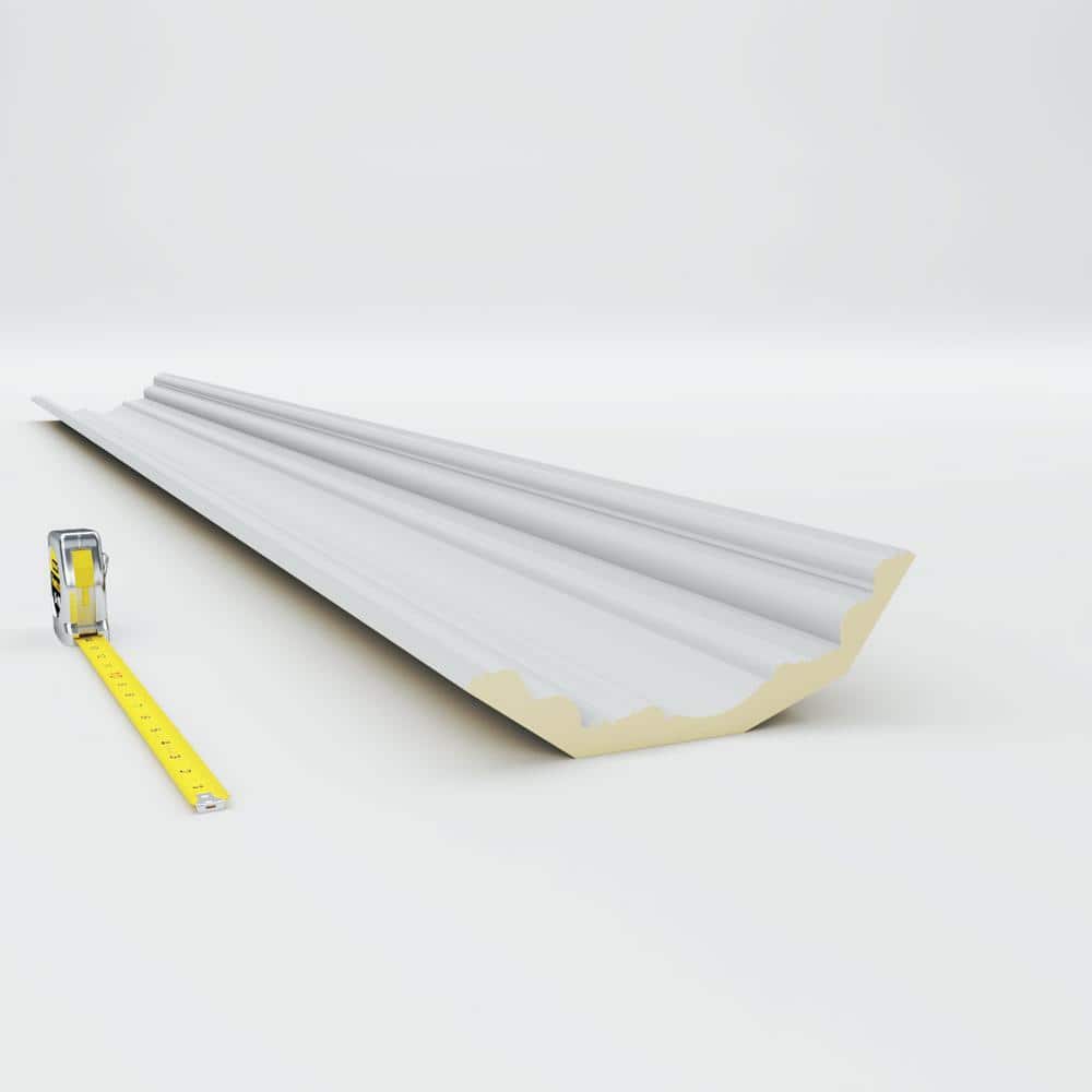 Polyurethane Foster Cove Crown Moulding in White Finish