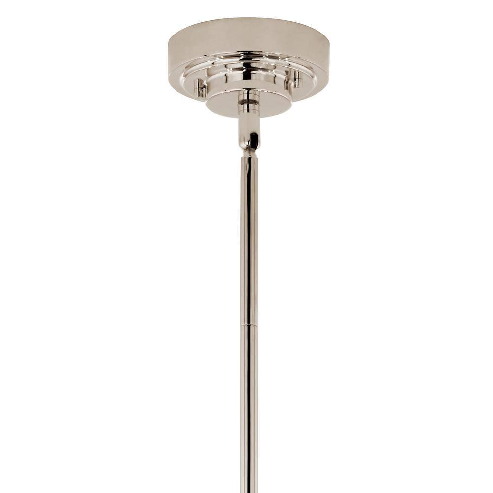 Polished Nickel and Crystal 6-Light LED Chandelier