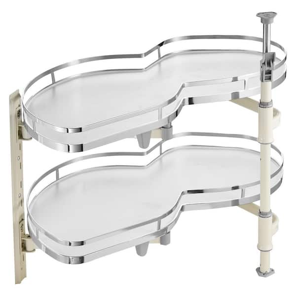 Swing Left Blind Corner Cabinet Pull Out for 36 in. Cabinet 2 Tier Swing Tray Soft Close Cloud Blind Kitchen Cabinet