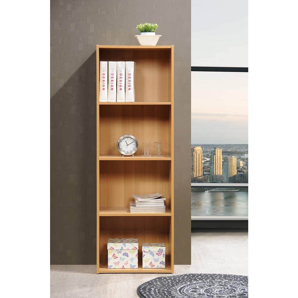 Beech 47-Inch 4-Shelf Bookcase for Kids and Toys
