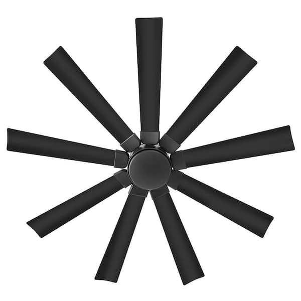 HINKLEY - Turbine 60.0 in. Indoor/Outdoor Integrated LED Matte Black Ceiling Fan with Remote Control
