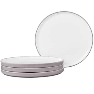 Colortex Stone Taupe 9.75 in. Porcelain Dinner Plates, (Set of 4)