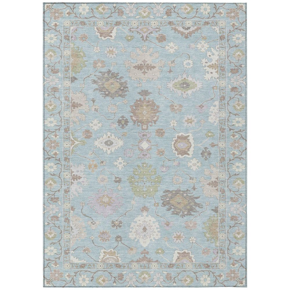 Chantille Machine Washable Indoor/Outdoor Abstract ACN2675 Sky 5 ft. x 7 ft. 6 in. Area Rug price history on PriceWatchPro