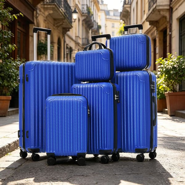Merax 6-Piece Royal Blue ABS Plastic Hardshell 12,14,16,20,24,28