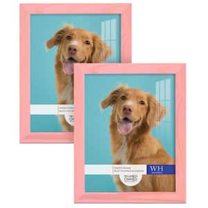 Woodgrain 8 in. x 10 in. Sunset Pink Picture Frame (Set of 2)