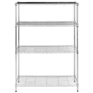 Chrome 4-Tier Carbon Steel Wire Shelving Unit (35 in. W x 53 in. H x 13 in. D)