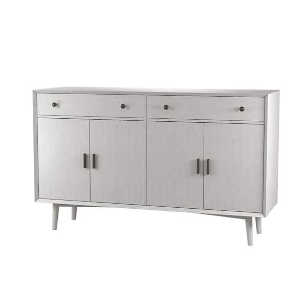 JAYDEN CREATION Benito Pebble 58 in. Wide 2-Drawer Sideboard with Solid Wood Leg