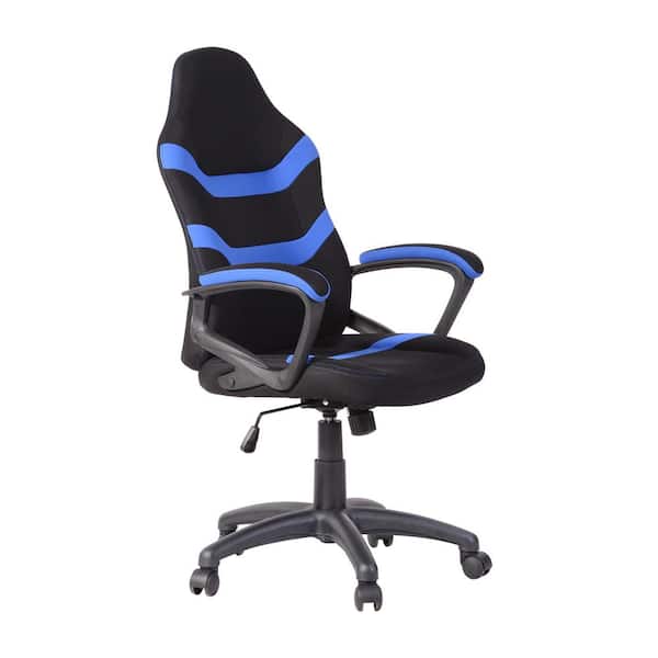 Boyel Living Blue Ergonomic Height-Adjustable Office Gaming Chair with Breathable Fabric for Office, Studyroom