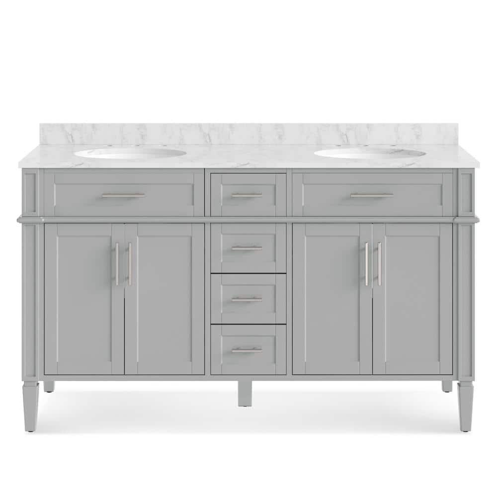 Picture of OrangeOne Hampton 60 in. W x 21.5 in. D x 35 in. H Double Sink ...