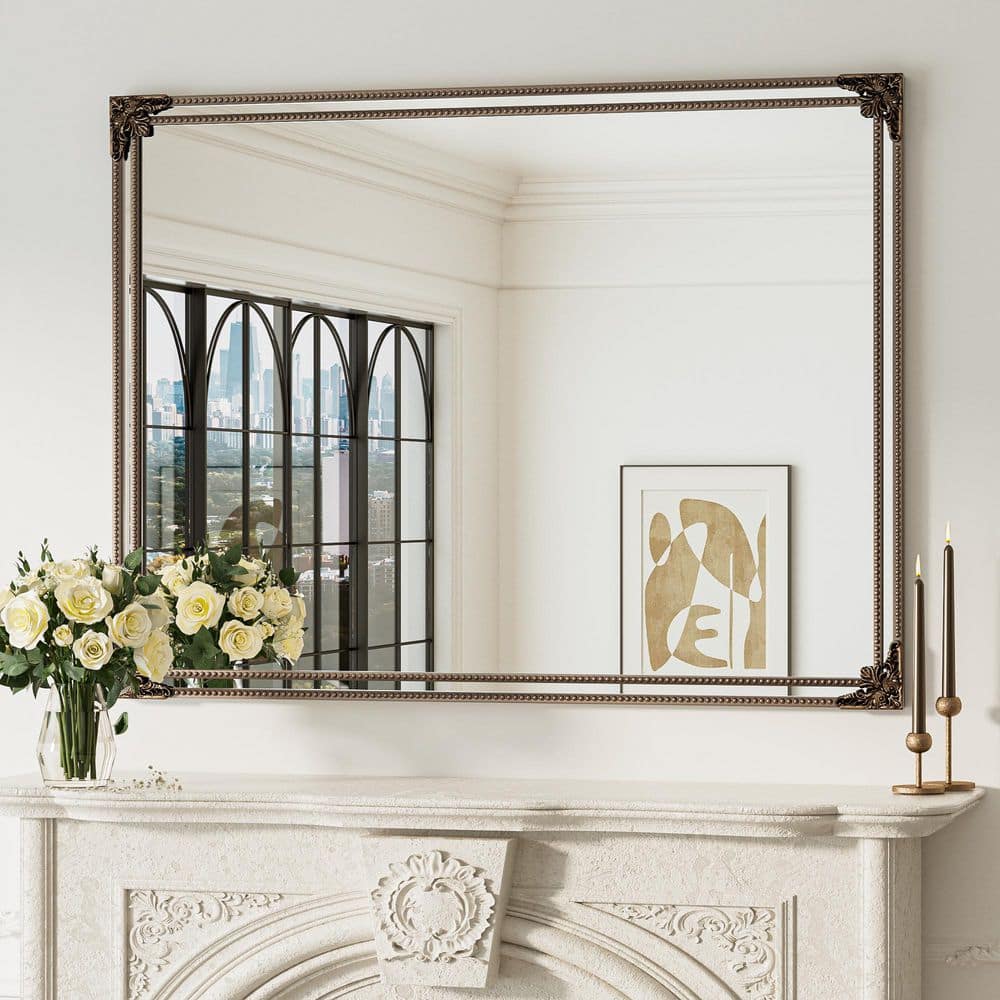 アンティーク　鏡 KeonJinn 48 in. H x 36 in. W Framed Rectangular Vintage Mirror
