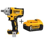 20-Volt MAX XR Cordless Brushless 1/2 in. Mid-Range Impact Wrench with Detent Pin Anvil & (1) 20-Volt 5.0Ah Battery