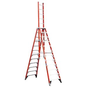 12 ft. Fiberglass Extension Trestle Step Ladder with 300 lb. Load Capacity Type IA Duty Rating