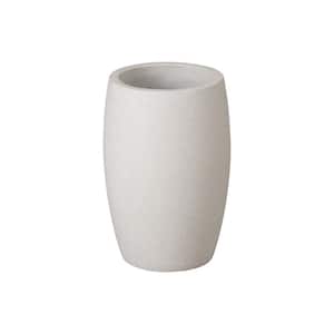 12 in. x 17 in. H Terrazzo White Ceramic Round Planter