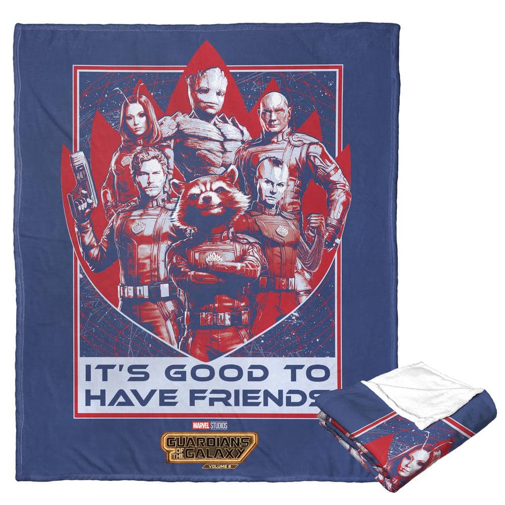 THE NORTHWEST GROUP Marvel Guardians of the Galaxy 3 Better to Have Friends Silk Touch Multi-Colored Throw