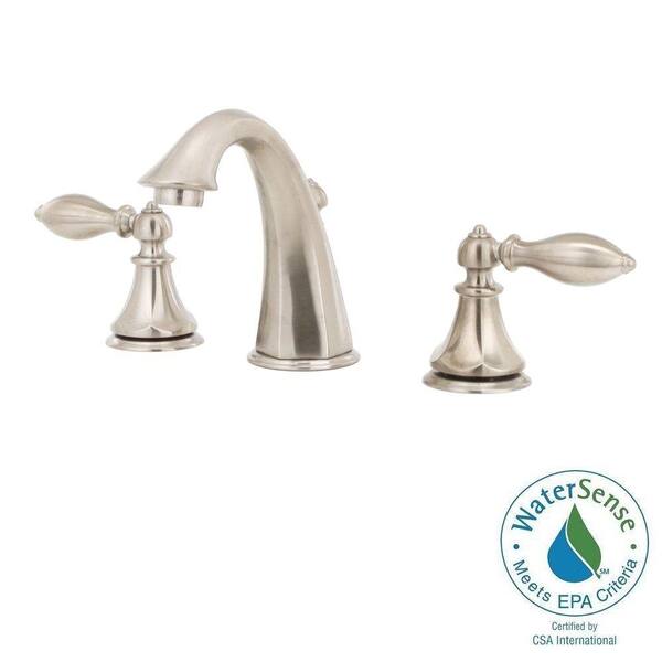 Pfister Catalina 8 in. Widespread 2-Handle High-Arc Bathroom Faucet in Brushed Nickel