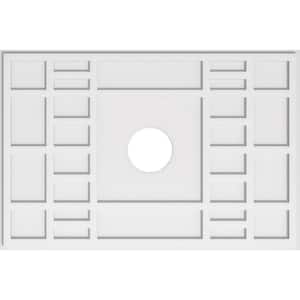 40 in. W x 26-5/8 in. H x 6 in. ID x 1 in. P Beaux Architectural Grade PVC Contemporary Ceiling Medallion