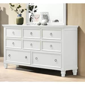New Classic Furniture Tamarack White 8-drawer 62 in. Dresser