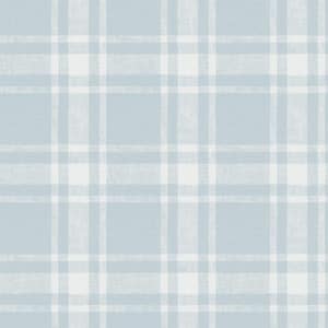 A-Street Prints Scarborough Light Blue Striated Plaid Wallpaper 2927-80912  - The Home Depot