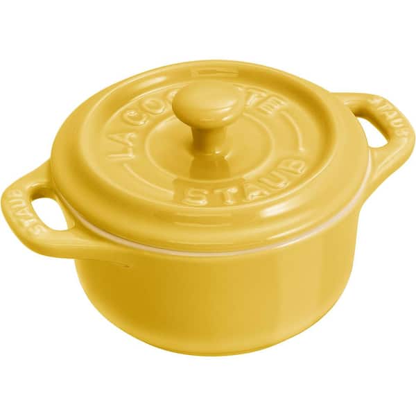 staub Ceramic 3 Pieces Mini Round Cocotte Set - Citron 1029591