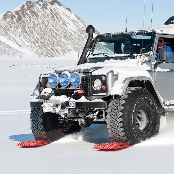 10 TON Traction Boards with PP Material, Recovery Boards for Off-road Vehicles/Cars/Pickups, Pair Tire Traction Mats