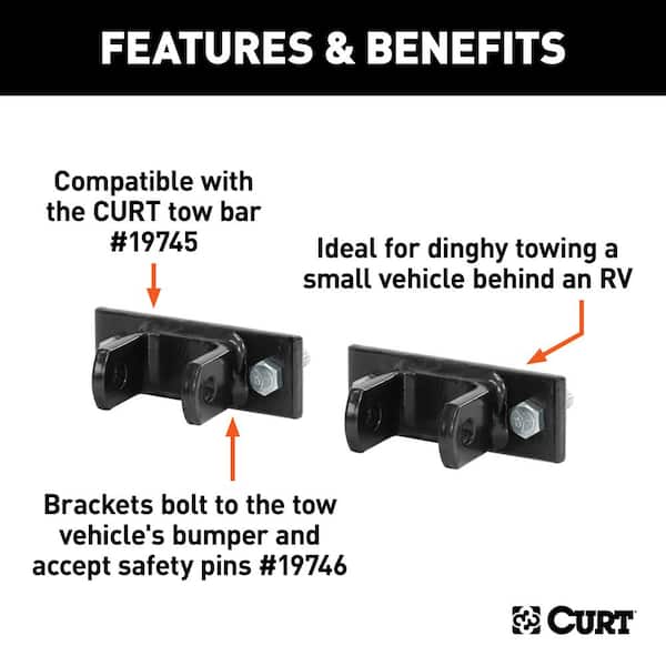 CURT 19746  Adjustable Tow Bar Bracket Safety Pin 