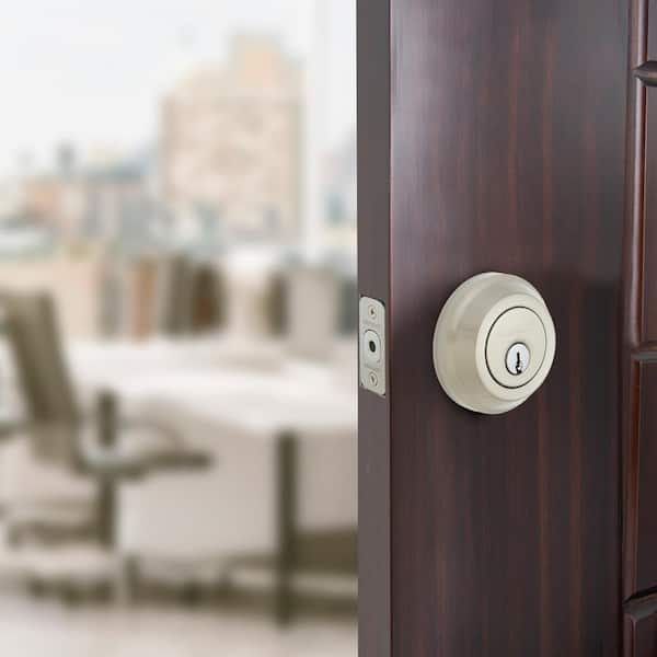 Satin Nickel Low Profile Double Cylinder Deadbolt