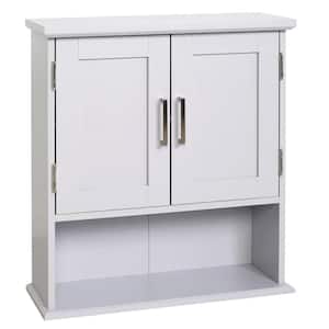Shaker Style 23 in. W Wall Cabinet with Open Shelf in Dove Gray