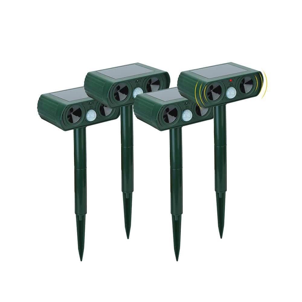 Motion Sensor Repeller Outdoor Ultrasonic for Deer Raccoon Cat Dog Rabbit Squirrel Bird Pest Repellant Trap (4-Pack) price history on PriceWatchPro