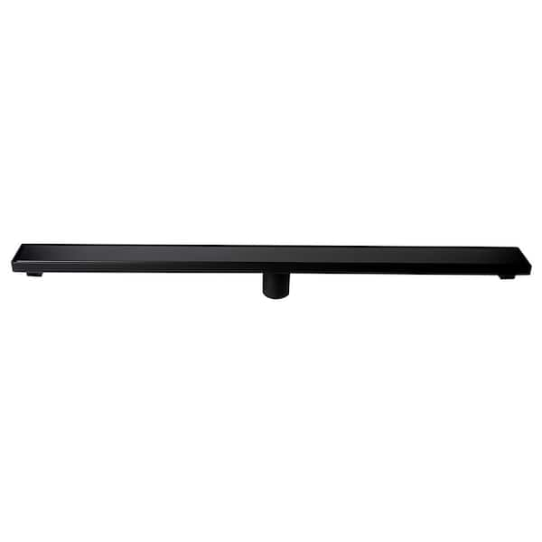 36 in. Linear Shower Drain in Black Matte