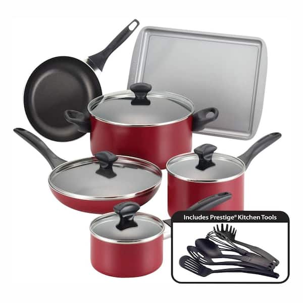 Master Star White Ceramic Coating Red Cookware Set Saucepan &Frying Pan &  Milk Pot & Glass Cover Total 7PCS Non-stick Fire Use - AliExpress