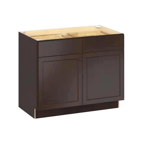 Emerson Cocoa Base 2-Drawer with 2-Door Ready to Assemble Kitchen Cabinet (42 in. W x 34.5 in. H x 24-in. D)