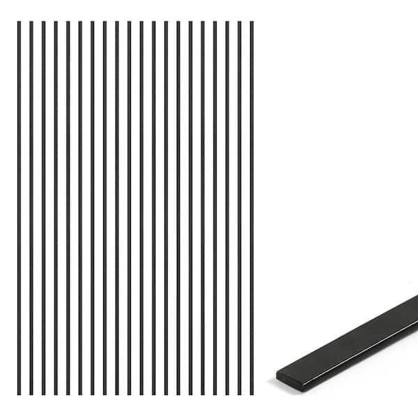 Fencer Wire 48 in. Chain Link Fence Black Galvanized Steel Flat Tension ...