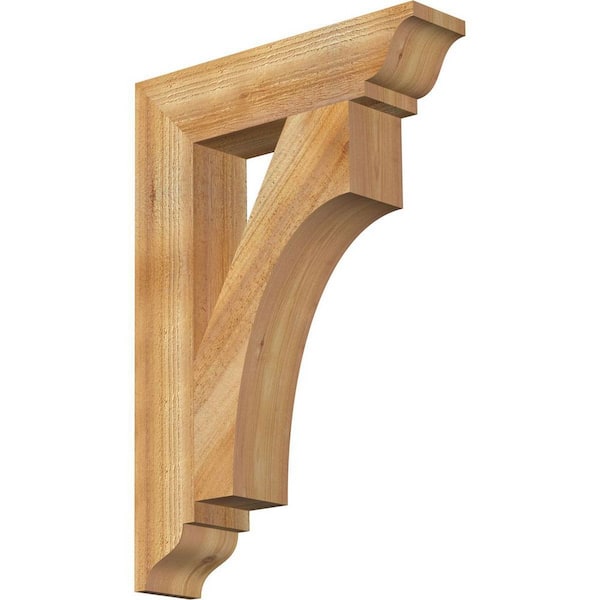 Ekena Millwork 4 in. x 26 in. x 18 in. Western Red Cedar Westlake Traditional Rough Sawn Bracket