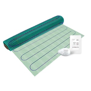 TempZone 5 ft. x 36 in. 120-Volt Radiant Floor Heating Mat with Touch Screen Thermostat (Covers 15 sq. ft.)