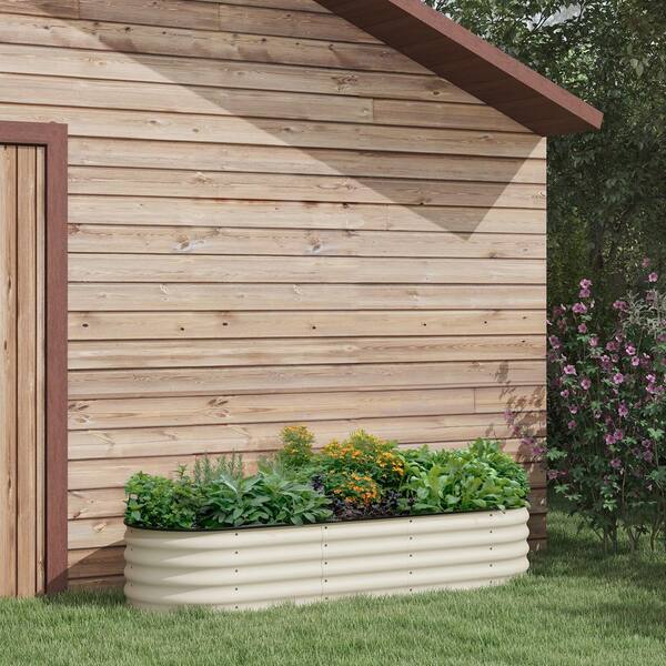 6.5 ft. x 2 ft. x 1.4 ft. Galvanized Steel Raised Garden Bed Kit