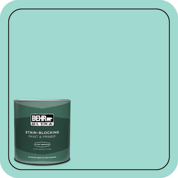 BEHR ULTRA 1 qt. #P440-3 Fish Pond Extra Durable Semi-Gloss Enamel Interior Paint & Primer