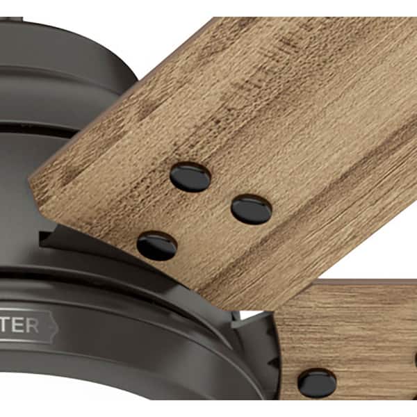 Hunter - Hunter 72 in. Gravity Wi-Fi ENERGY STAR Noble Bronze Smart Ceiling Fan with LED Light Kit and Handheld Remote