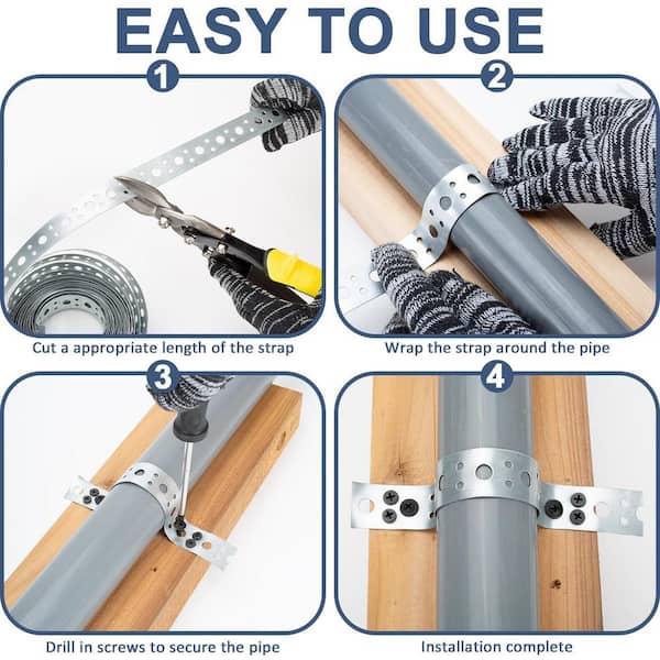 Angel Sar 1 in. x 33 ft. 0.6 mm Thickness Metal Strap, Pipe Hanger