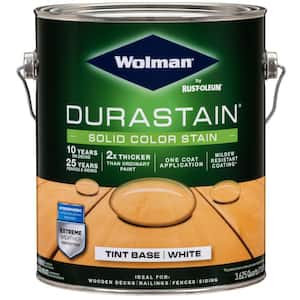 1 gal. Durastain White Exterior Wood Solid Stain (4-Pack)