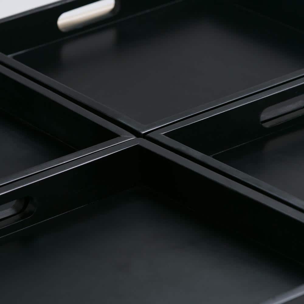 Avalon Square Tufted Cocktail Ottoman with Integrated Storage