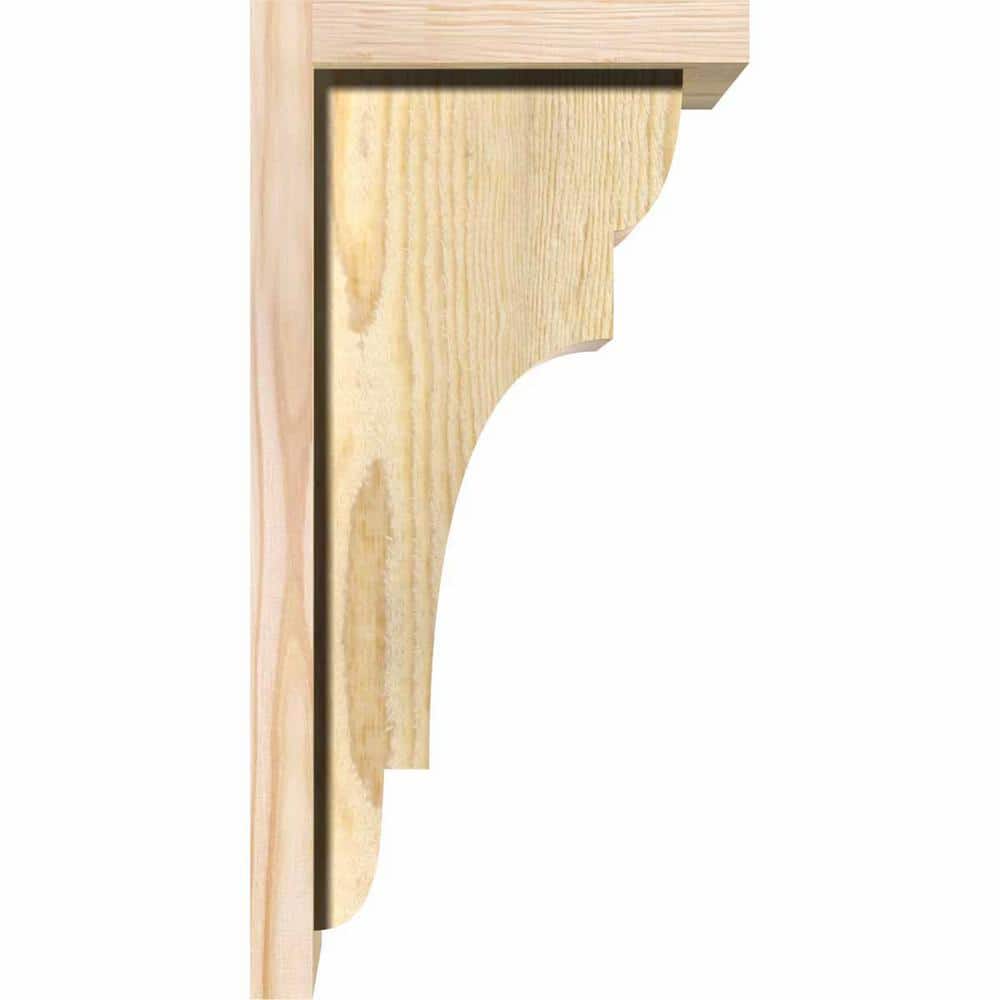16" Rustic Douglas Fir Corbel with Backplate